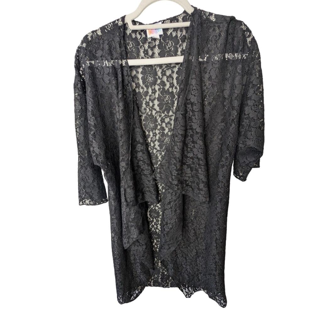 NWT LulaRoe Ladies Black Lace Cover Up Medium